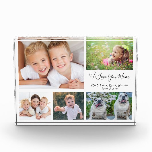 お母さんコラージュ大好き フォトブロック (正面)