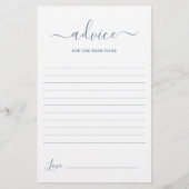 お母さんシンプルがカードになるほこりっぽい青いアドバイス (正面)