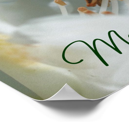 お母さんツツツジの花が大好きパーソナライズされた ポスター (角)