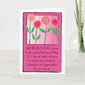 お母さんデイカードお願い! カード (正面)