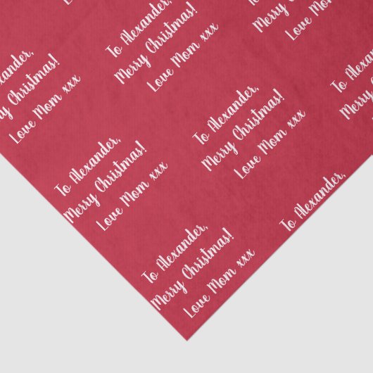 お母さんパーソナライズされたからの赤いメリークリスマス 薄葉紙 (詳細)