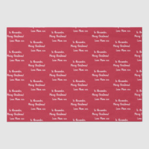 お母さんパーソナライズされたからの赤いメリークリスマス 薄葉紙