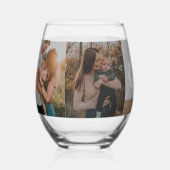 お母さんパーソナライズされたのフォトギャラリー ステムなしワイングラス (正面)