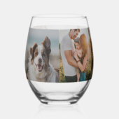 お母さんパーソナライズされたのフォトギャラリー ステムなしワイングラス (右)