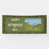 お母さんパーソナライズされたへの定年プレゼント緑 横断幕 (横)
