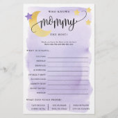 お母さんパープル紙ゲームカードを知っている月の上 チラシ (正面)