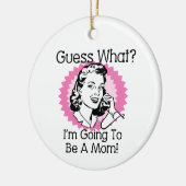 お母さんピンクになる セラミックオーナメント (左)