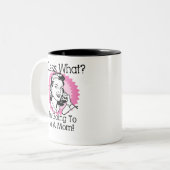 お母さんピンクになる ツートーンマグカップ (正面左)