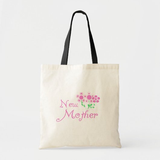 お母さんピンクの花Tシャツとギフト トートバッグ (正面)