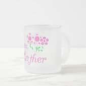 お母さんピンクの花Tシャツとギフト フロストグラスマグカップ (正面右)