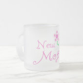 お母さんピンクの花Tシャツとギフト フロストグラスマグカップ (正面左)