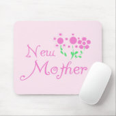 お母さんピンクの花Tシャツとギフト マウスパッド (マウス)