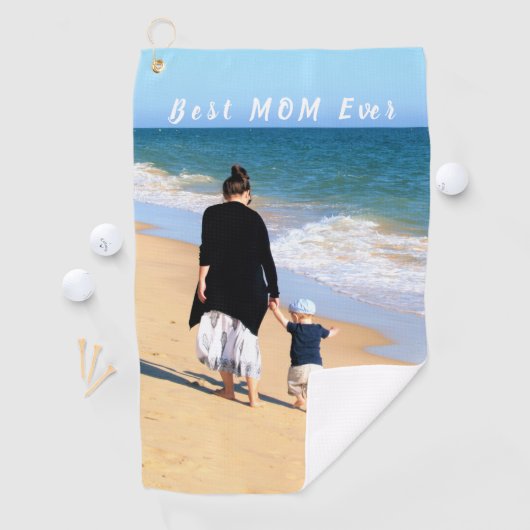 お母さんフォトゴルフタオルギフトとカスタム文字 ゴルフタオル (インサイチュ)