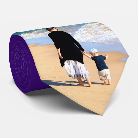 お母さんフォトネックタイギフトカスタムの色と文字 ネクタイ (ロール)