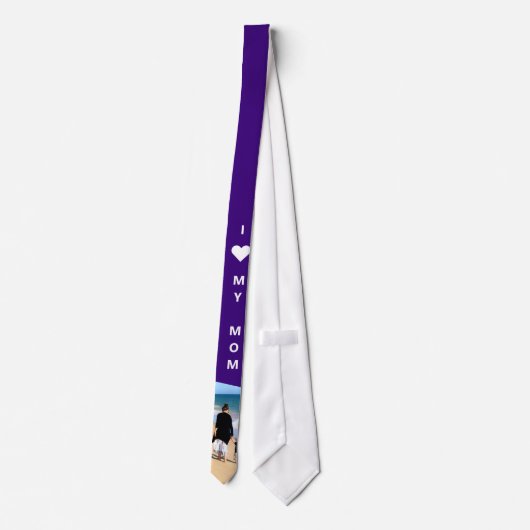 お母さんフォトネックタイギフトカスタムの色と文字 ネクタイ (裏面)