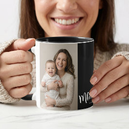 お母さんフォト年号入りコーヒー マグカップ