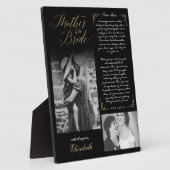 お母さんブラック写真結婚の形見 フォトプラーク (側面)