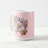 お母さんマグありがとう – 金の女の子 コーヒーマグカップ (正面左)