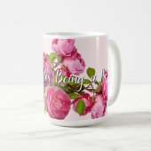 お母さんマグありがとう – 金の女の子 コーヒーマグカップ (正面右)