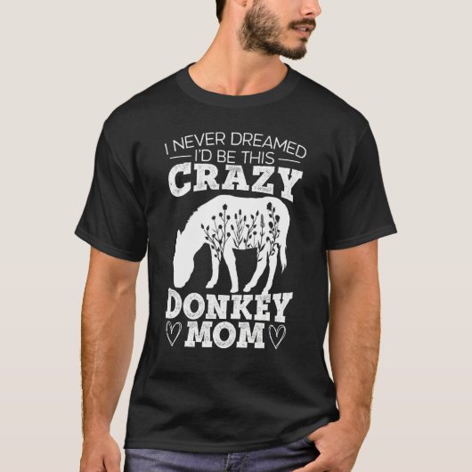 お母さんロバ 馬 動物 ロバ お母さん Tシャツ (正面)