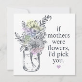 お母さんワイルドフラワーズメイソン瓶を選ぶわ シーズンカード (正面)