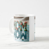 お母さんワオ華やかフラワー コーヒーマグカップ (正面左)