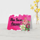 お母さんヴィンテージ素晴らしボタニー書 カード (黄色い花)