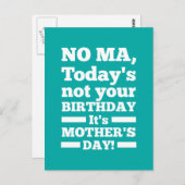 お母さん今日は誕生日じゃない。母の日だ ポストカード (正面/裏面)