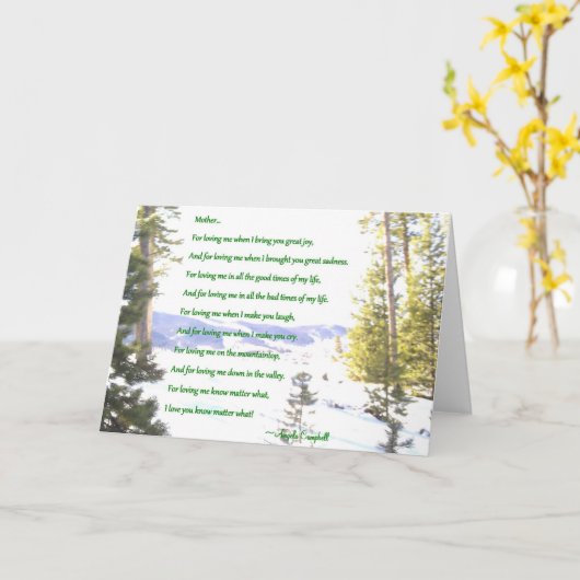 お母さん何のグリーティングカードでもあなたを愛して カード (黄色い花)