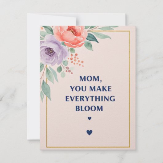 お母さん全て開花 ノートカード (正面)
