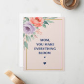 お母さん全て開花 ノートカード (正面/裏面インサイチュ)