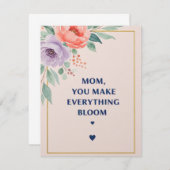 お母さん全て開花 ノートカード (正面/裏面)