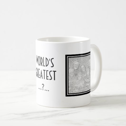 お母さん及びパパのためのエレガントなボーダーが付いているカスタムな写真のマグ コーヒーマグカップ (正面右)