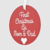 お母さん及びパパのオーナメントとして初めてのクリスマス オーナメント (正面)