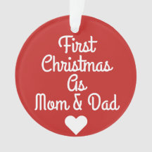 お母さん及びパパのオーナメントとして初めてのクリスマス