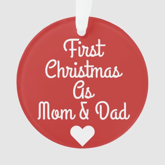 お母さん及びパパのオーナメントとして初めてのクリスマス オーナメント (正面)