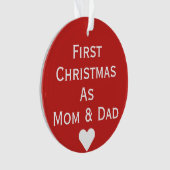 お母さん及びパパのオーナメントとして初めてのクリスマス オーナメント (正面)