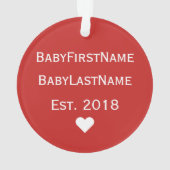 お母さん及びパパのオーナメントとして初めてのクリスマス オーナメント (裏面)