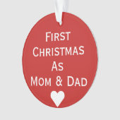 お母さん及びパパのオーナメントとして初めてのクリスマス オーナメント (正面)