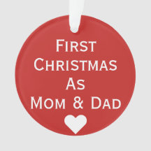 お母さん及びパパのオーナメントとして初めてのクリスマス