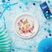 お母さん及びベビーのキツネの女の子のベビーシャワー7"プレート ペーパープレート (パーティー)