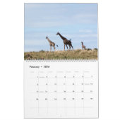 お母さん及びベビーアフリカ動物のカレンダーの2014年の2ページ カレンダー (2月 2026)