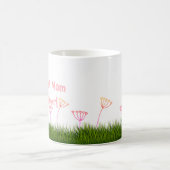 お母さん及び娘の抱擁カスタム コーヒーマグカップ (中央)