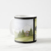 お母さん及び子犬 コーヒーマグカップ (正面左)