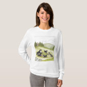 お母さん及び子犬 Tシャツ (正面フル)