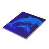 お母さん及び息子のイルカ タイル (側面)