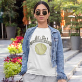 お母さん可愛いお洒落オールスターソフトボールヴィンテージサイン Tシャツ