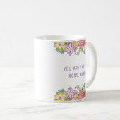 お母さん可愛い最高の花模様マザーズ・デイ コーヒーマグカップ (正面右)