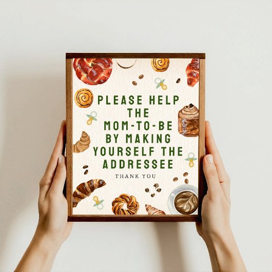 お母さん名詞紙の赤ちゃんシャワー ポスター