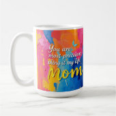 お母さん大切は私の人生で一番だ コーヒーマグカップ (左)
